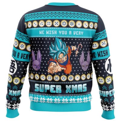 A Very Saiyan Christmas DBZ PC men sweatshirt BACK mockup - Dragon Ball Z Gifts