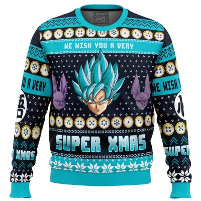 A Very Saiyan Christmas DBZ PC men sweatshirt FRONT mockup - Dragon Ball Z Gifts