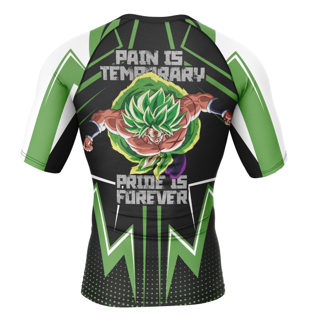 Broly Short Sleeve Rash Guard back - Dragon Ball Z Gifts