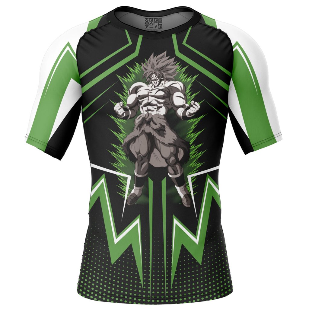 Broly Short Sleeve Rash Guard front - Dragon Ball Z Gifts