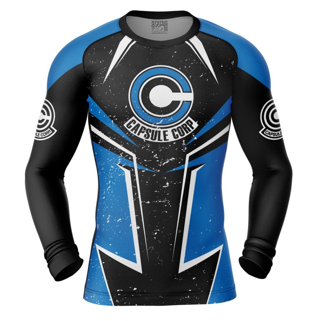 Capsule Corp Compression Shirt Rash Guard front - Dragon Ball Z Gifts