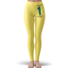 DBZ Hope Number One Capsule Corp Yellow Awesome Leggings - Dragon Ball Z Gifts