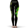 Dragon Ball Broly Silhouette Green Smoke Awesome Leggings Back - Dragon Ball Z Gifts