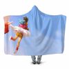 Dragon Ball Bulma Hanging And Goku On Kintoun Hooded Blanket - Dragon Ball Z Gifts