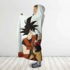 Dragon Ball Goku And Gohan Behind The Scenes Hooded Blanket 2 side - Dragon Ball Z Gifts