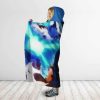 Dragon Ball Goku Ultra Instinct Kamehameha Wave Hooded Blanket 2 side - Dragon Ball Z Gifts