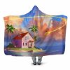 Dragon Ball Kiton Nimbus Cloud Trail Kame House Hooded Blanket - Dragon Ball Z Gifts