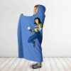 Dragon Ball Super Android 17 And 18 Vector Art Hooded Blanket 2 side - Dragon Ball Z Gifts