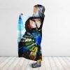 Dragon Ball Super Art Ultra Instinct Kamehameha Hooded Blanket 2 side - Dragon Ball Z Gifts