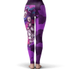 Dragon Ball Super Goku Krillin Frieza Purple Camo Leggings Back - Dragon Ball Z Gifts