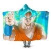 Dragon Ball Super Saiyan God Goku Fight Stance Hooded Blanket 1 - Dragon Ball Z Gifts