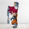 Dragon Ball Super Saiyan God Red Goku At Sky Hooded Blanket 2 side 1 - Dragon Ball Z Gifts