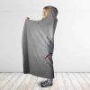 Dragon Ball Super Whis Metal Gray Vector Art Hooded Blanket 2 side - Dragon Ball Z Gifts