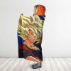 Dragon Ball The Saiyan Team Featuring Piccolo Hooded Blanket 2 side - Dragon Ball Z Gifts