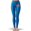 Dragon Ball Young Chi Chi Galaxy Flower Cute Blue Leggings - Dragon Ball Z Gifts