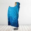 Dragon Ball Young Goku Fishing With Tail Hooded Blanket 2 side - Dragon Ball Z Gifts