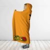 Dragon Ball Young Goku Grabbing Dragon Ball Hooded Blanket 2 side - Dragon Ball Z Gifts