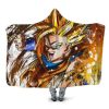 Dragon Ball Z Goku Super Saiyan 2 Charge Attack Hooded Blanket - Dragon Ball Z Gifts