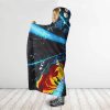 Dragon Ball Z Goku Ultra Instinct Kamehameha Hooded Blanket 2nd Mockup - Dragon Ball Z Gifts