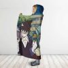 Dragon Ball Z Goku Vegeta What If Highschoolers Hooded Blanket 2 side - Dragon Ball Z Gifts