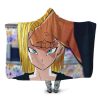 Dragon Ball Z Mr. Satan Versus Android 18 Hooded Blanket 1 - Dragon Ball Z Gifts