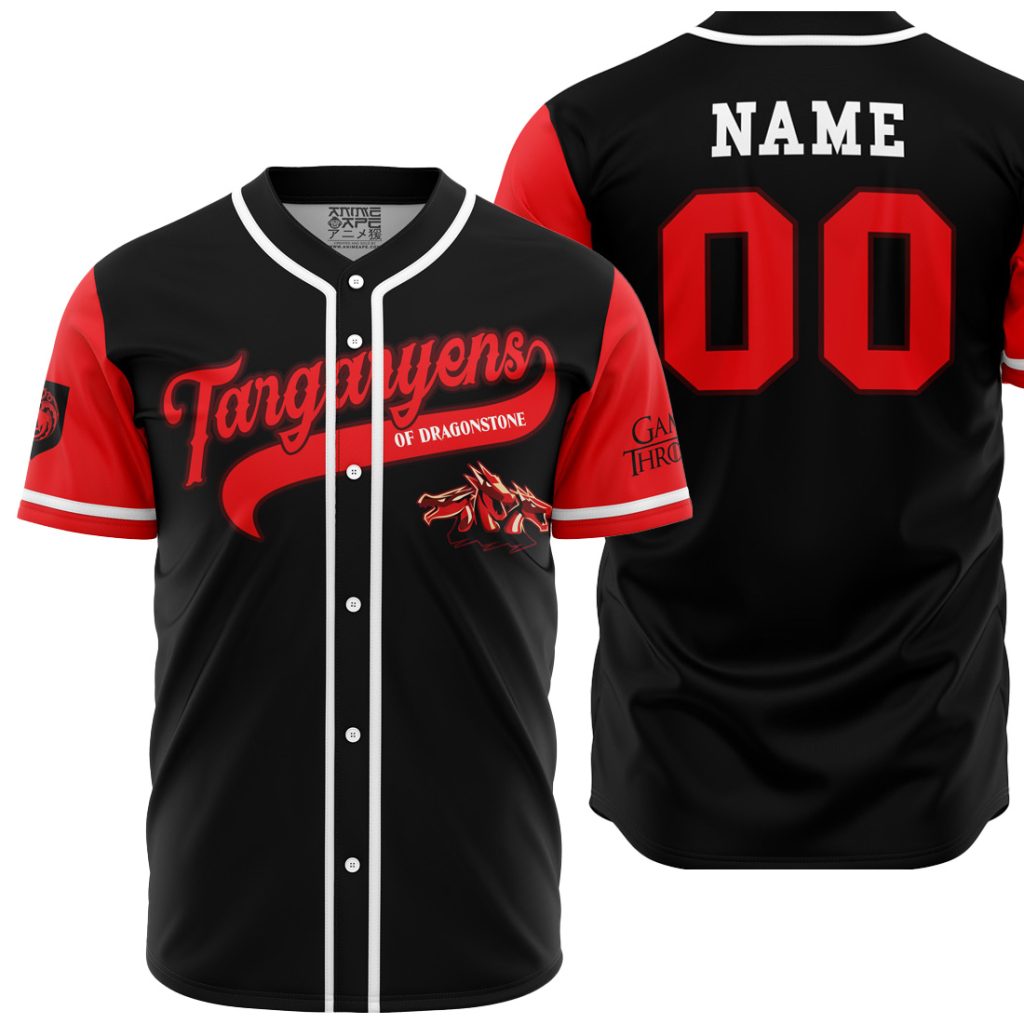 Personalized Targaryens of Dragonstone GOT AOP Baseball Jersey MAIN Mockup - Dragon Ball Z Gifts