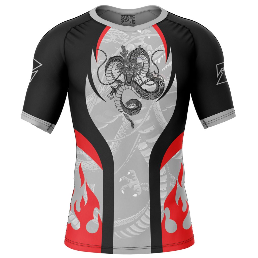 Shenron Short Sleeve Rash Guard front - Dragon Ball Z Gifts