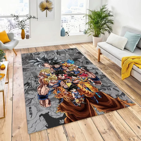 Son Goku Evolution Dragon Ball Rug Home Decor 600x600 1 - Dragon Ball Z Gifts