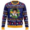 Tis Over 9000 DBZ PC Ugly Christmas Sweater front mockup - Dragon Ball Z Gifts