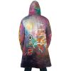 Trippy Ultra Instinct Goku Dragon Ball Z AOP Hooded Cloak Coat BACK Mockup - Dragon Ball Z Gifts