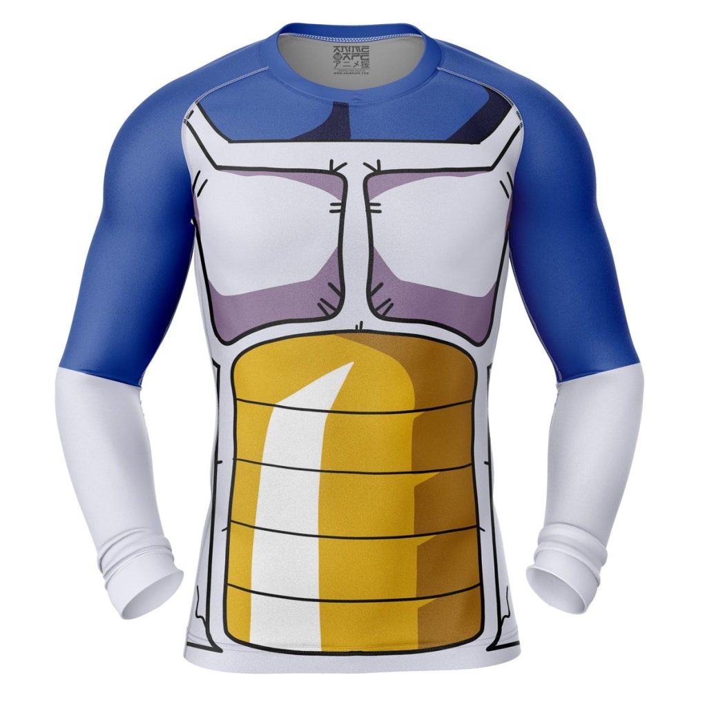 Vegeta Compression Shirt Rash Guard front 1 - Dragon Ball Z Gifts