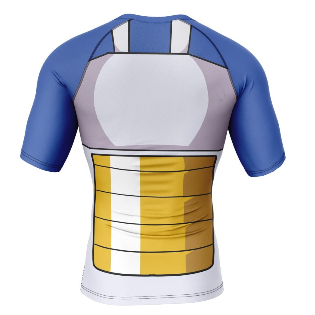 Vegeta Short Sleeve Rash Guard back - Dragon Ball Z Gifts